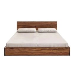 Minimalist Modern Solid Wood Platform Bed Frame with Headboard