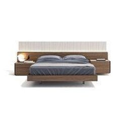 Minimalist Modern Wooden Platform Bed with Integrated Nightstands