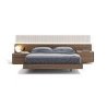 Minimalist Modern Wooden Platform Bed with Integrated Nightstands