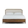 Classic Wooden Bed Frame with Upholstered Headboard