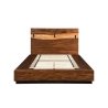 Modern Solid Wood Platform Bed with Natural Headboard