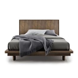 Minimalist Modern Wooden Bed Frame with Headboard
