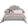Luxury Upholstered Bed Frame with Unique Wavy Cloud Headboard