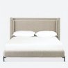 Modern Upholstered Fabric Bed Frame with Headboard