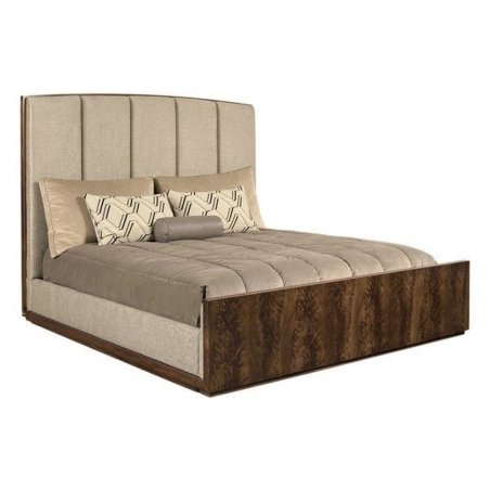 Modern Upholstered Fabric and Wood Bed Frame