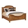 Solid Wood Rustic Traditional Queen Size Bed Frame