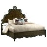Ornate Carved Wood Panel Bed Frame