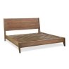 Solid Wood Platform Bed Frame Modern Minimalist with Headboard