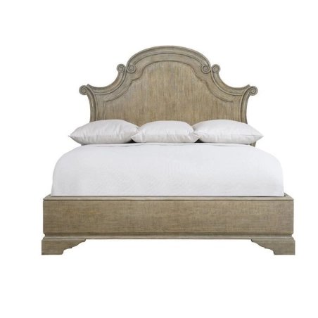 Classic Transitional Arched Wooden Bed Frame