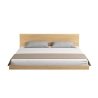 Modern Minimalist Wooden Platform Bed Frame Natural Finish