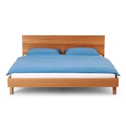 Modern Minimalist Solid Wood Bed Frame Queen Size