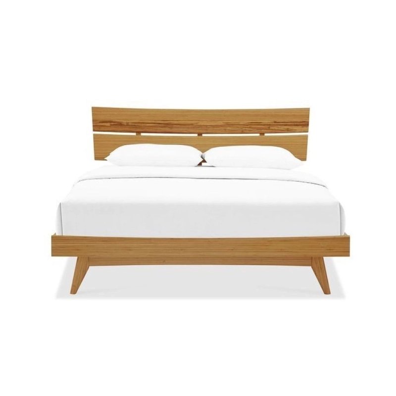 Modern Minimalist Wooden Bed Frame with Headboard