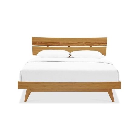Modern Minimalist Wooden Bed Frame with Headboard
