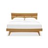 Modern Minimalist Wooden Bed Frame with Headboard