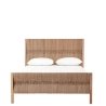 Handwoven Natural Fiber Modern Bed Frame