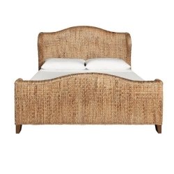 Natural Woven Headboard and Footboard Bed Frame