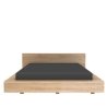 Modern Minimalist Low Platform Wooden Bed Frame with Headboard