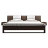 Modern Platform Bed with Integrated Nightstands and Panel Headboard