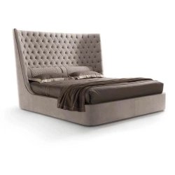 Elegant Upholstered Tufted Bed