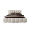 Modern Upholstered Platform Bed Frame with Plush Headboard