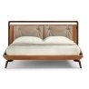Modern Leather Upholstered Bed with Wood Frame for Bedroom