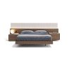 Modern Minimalist Wooden Bed Frame with Integrated Headboard and Nightstands