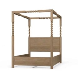 Traditional Solid Wood Four Poster Bed Frame with Ball Detailing