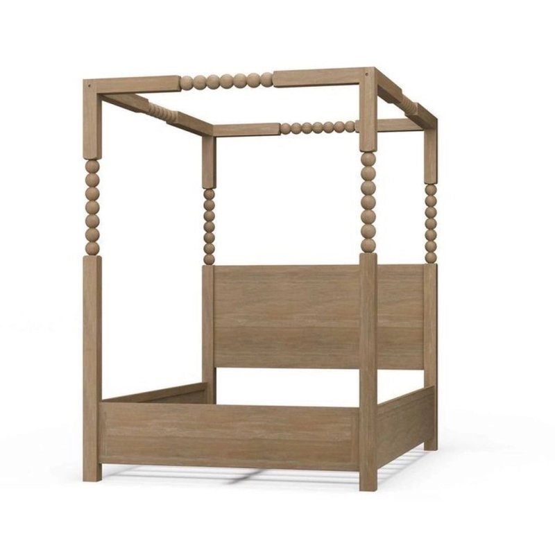 Traditional Solid Wood Four Poster Bed Frame with Ball Detailing
