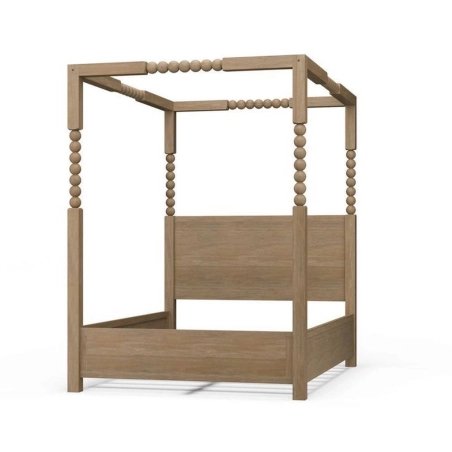 Traditional Solid Wood Four Poster Bed Frame with Ball Detailing