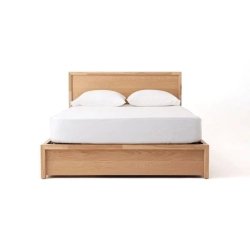 Minimalist Solid Wood Bed Frame Modern Style