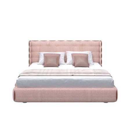 Elegant Upholstered Bed with Tufted Headboard
