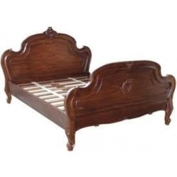 Classic Carved Wood Bed Frame Queen Size
