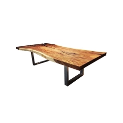 Mulyoharjo Furniture Monkey Pod Slab Dining Table 1389