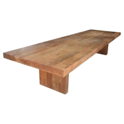 Mulyoharjo Furniture Monkey Pod Wood Slab Dining Table 1398