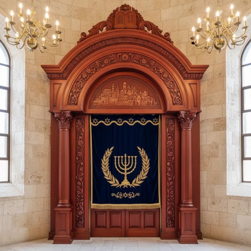 Synagogue Exclusive Design with Natural Teak Finish Synagogue Exclusive Design with Natural Teak Finish