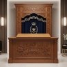 Premium Hand-Carved Aron Kodesh Synagogue Furniture Ornate Wooden Holy Ark with Jerusalem Relief by Expert Manufacturer