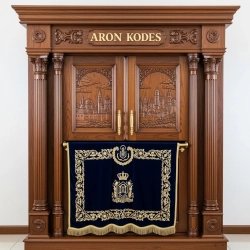 Premium Handcrafted Solid Wood Aron Kodesh Traditional Synagogue Holy Ark Cabinet by Leading Furniture Manufacturer