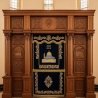 Exquisite Solid Wood Aron Kodesh Synagogue Ark - Handcrafted Premium Judaica Furniture, Superior Manufacturing Quality