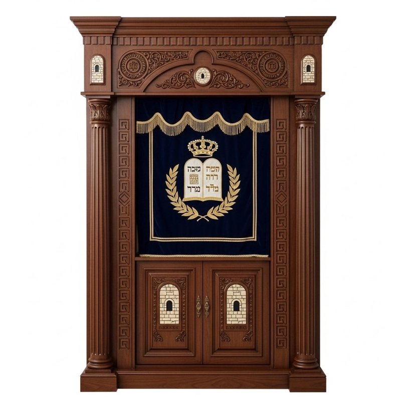 Premium Handcrafted Wooden Aron Kodesh Holy Ark by Expert Furniture Manufacturer, Ornate Synagogue Cabinetry, Superior Quality Premium Handcrafted Wooden Aron Kodesh Holy Ark by Expert Furniture Manufacturer, Ornate Synagogue Cabinetry, Superior Quality