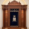 Masterfully Carved Solid Wood Aron Kodesh - Premium Synagogue Holy Ark Furniture, Expertly Manufactured for Enduring Legacy