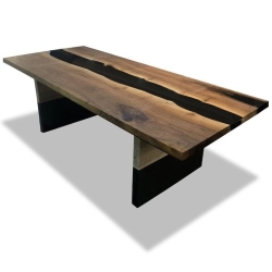 Mulyoharjo Furniture Suar Wood Slab Dining Table 1443