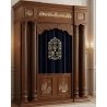 Mastercrafted Aron Kodesh, Premium Hand-Carved Wood Torah Ark, Ornate Jerusalem Design by Elite Sacred Furniture Co.