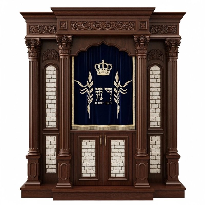 Exquisite Handcrafted Solid Wood Aron Kodesh Synagogue Ark Ornate Carved Religious Furniture Premium Manufacturing Quality Exquisite Handcrafted Solid Wood Aron Kodesh Synagogue Ark Ornate Carved Religious Furniture Premium Manufacturing Quality