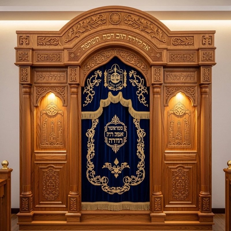 Exquisite Handcrafted Aron Kodesh, Solid Wood Synagogue Ark, Artisanal Holy Ark Furniture Manufacturer & Supplier Exquisite Handcrafted Aron Kodesh, Solid Wood Synagogue Ark, Artisanal Holy Ark Furniture Manufacturer & Supplier