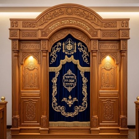 Exquisite Handcrafted Aron Kodesh, Solid Wood Synagogue Ark, Artisanal Holy Ark Furniture Manufacturer & Supplier