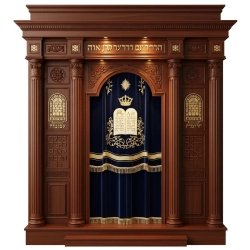 Premium Handcrafted Aron Kodesh Traditional Synagogue Holy Ark Exquisite Wood Torah Cabinet Manufacturer Quality