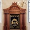 Exquisite Hand-Carved Wooden Aron Kodesh Traditional Synagogue Holy Ark with Velvet Parochet Premium Quality Manufacturer