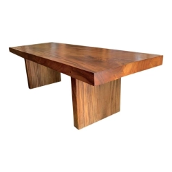 Mulyoharjo Furniture Monkey Pod Slab Dining Table 1449