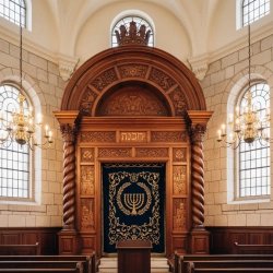 Masterfully Crafted Ornate Aron Kodesh - Premium Solid Wood Synagogue Furniture by Leading Manufacturer & Supplier