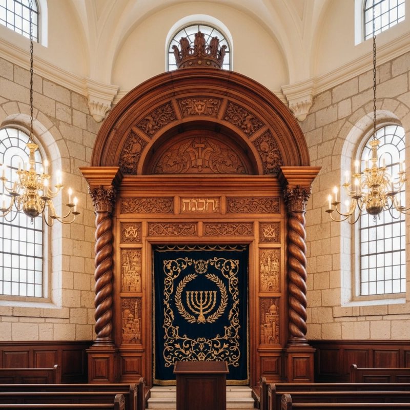 Masterfully Crafted Ornate Aron Kodesh - Premium Solid Wood Synagogue Furniture by Leading Manufacturer & Supplier Masterfully Crafted Ornate Aron Kodesh - Premium Solid Wood Synagogue Furniture by Leading Manufacturer & Supplier
